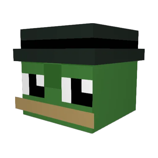 quix_1 Minecraft avatar head, 3D render