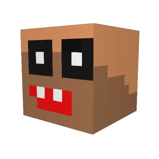 quix_pups Minecraft avatar head, 3D render
