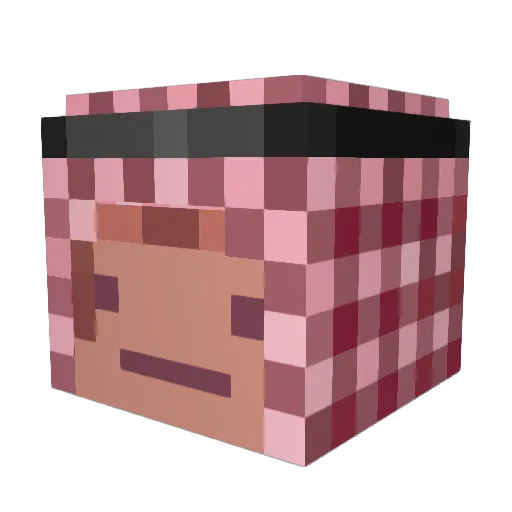 quntm Minecraft avatar head, 3D render