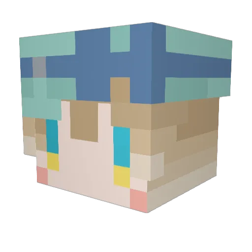 quonyuki Minecraft avatar head, 3D render