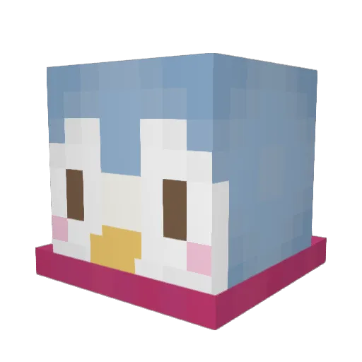 quophyy Minecraft avatar head, 3D render