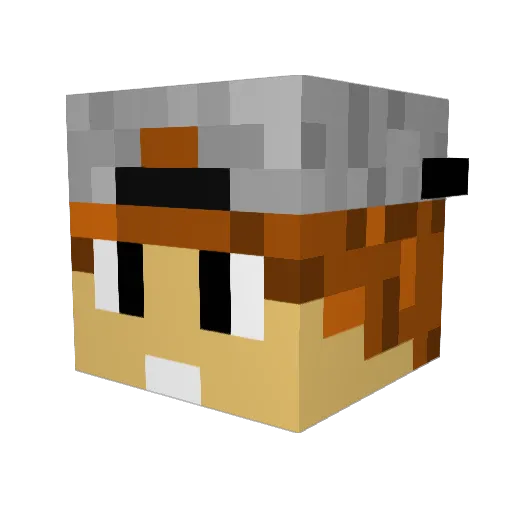 quoratis Minecraft avatar head, 3D render