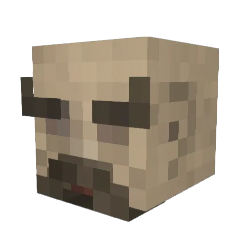 quotengaming Minecraft avatar head, 3D render