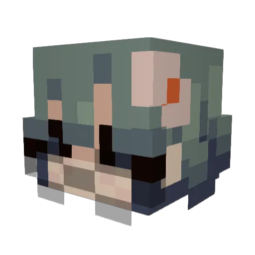 quovey Minecraft avatar head, 3D render