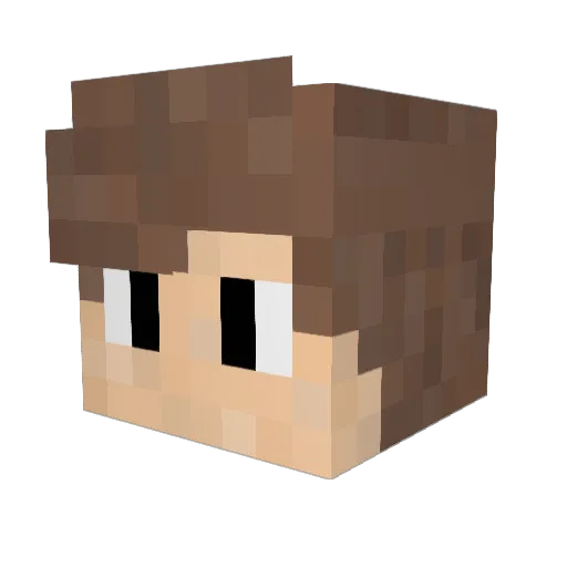 quozzz Minecraft avatar head, 3D render