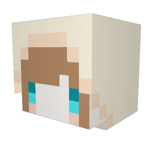 quq7 Minecraft avatar head, 3D render