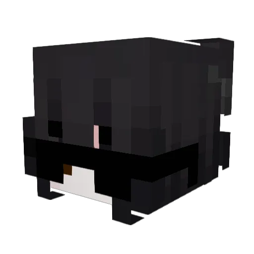 quqy Minecraft avatar head, 3D render