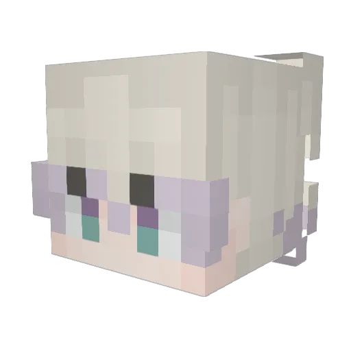qurks Minecraft avatar head, 3D render