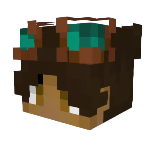 qurloki Minecraft avatar head, 3D render
