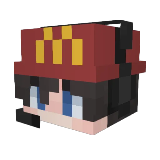 qussh3nt Minecraft avatar head, 3D render