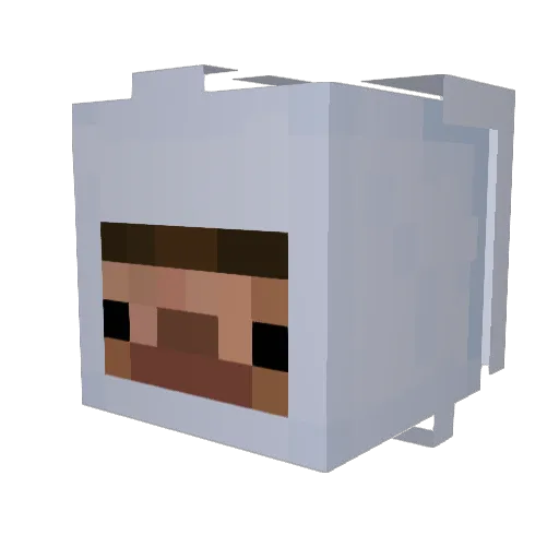 qutib Minecraft avatar head, 3D render