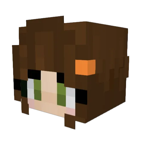 quumii Minecraft avatar head, 3D render