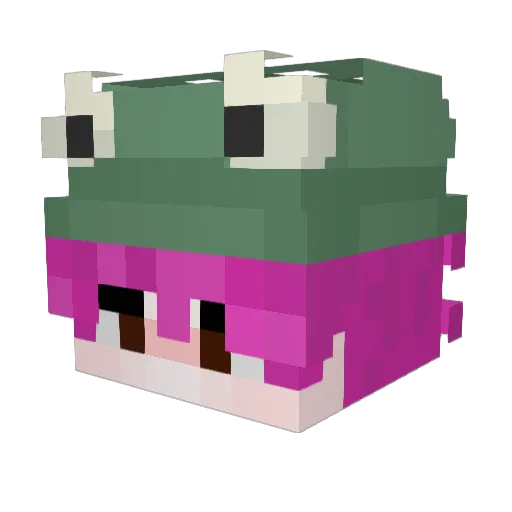 quuock Minecraft avatar head, 3D render