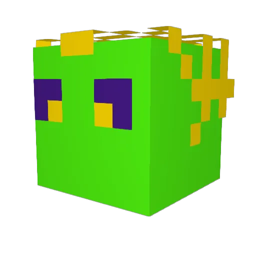 quwbert Minecraft avatar head, 3D render