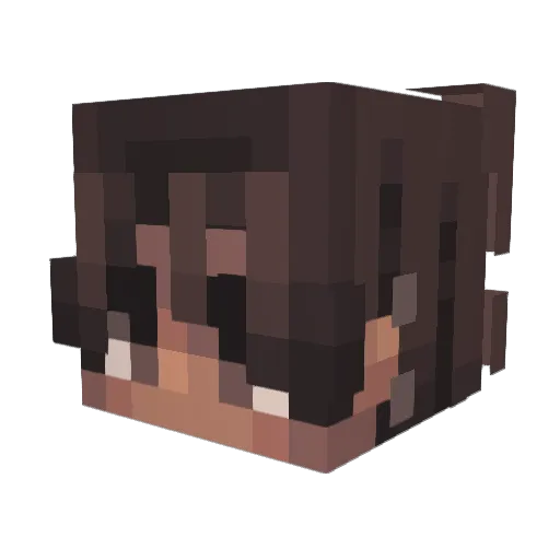quwuatron Minecraft avatar head, 3D render