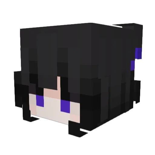 qux2 Minecraft avatar head, 3D render
