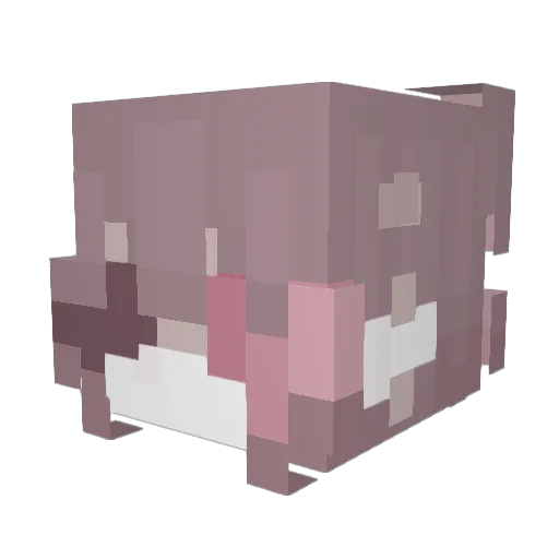 quxie Minecraft avatar head, 3D render