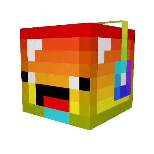 quxxui Minecraft avatar head, 3D render