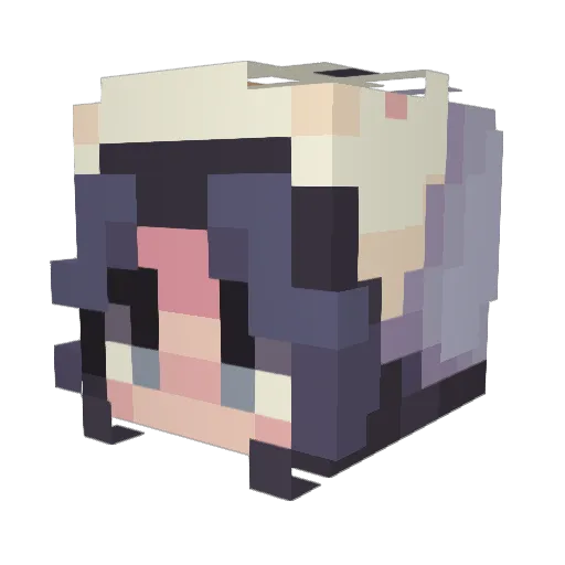 quynhdan Minecraft avatar head, 3D render