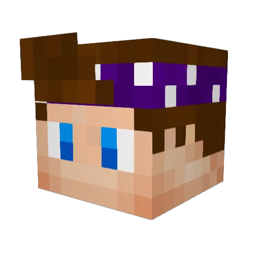 quzf Minecraft avatar head, 3D render
