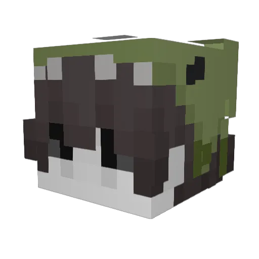 qvd1 Minecraft avatar head, 3D render