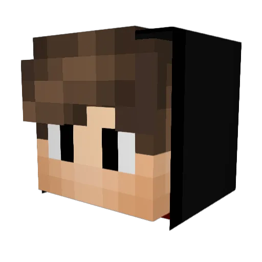 qveese Minecraft avatar head, 3D render