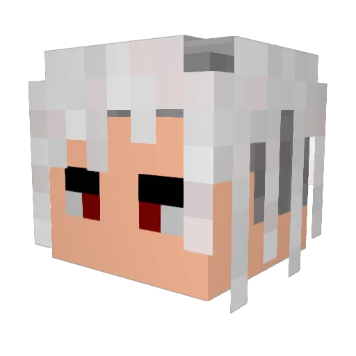qveine Minecraft avatar head, 3D render