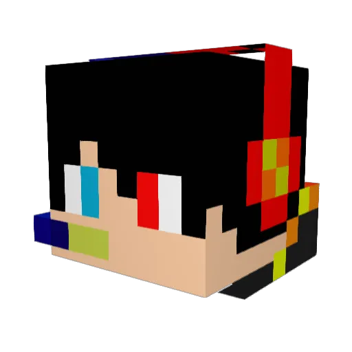 qventti Minecraft avatar head, 3D render