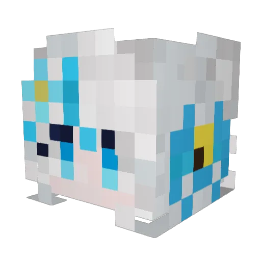 qvq_pvp Minecraft avatar head, 3D render