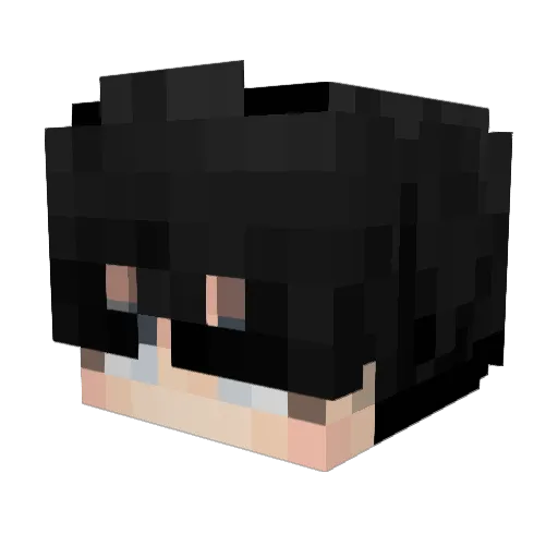qvxy Minecraft avatar head, 3D render