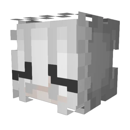 qvyri Minecraft avatar head, 3D render