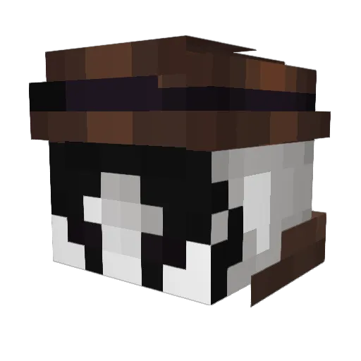 qw12q Minecraft avatar head, 3D render