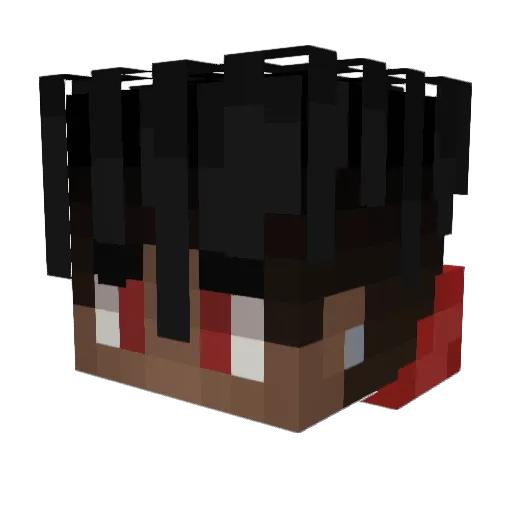 qw1s_ Minecraft avatar head, 3D render