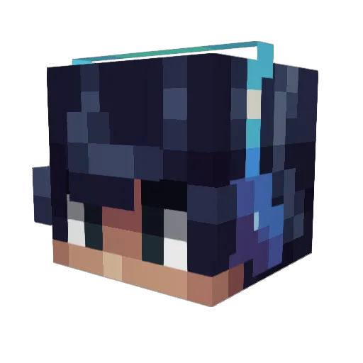 qw1z68 Minecraft avatar head, 3D render
