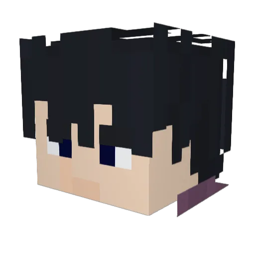 qw3ry Minecraft avatar head, 3D render