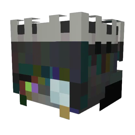 qw_p Minecraft avatar head, 3D render