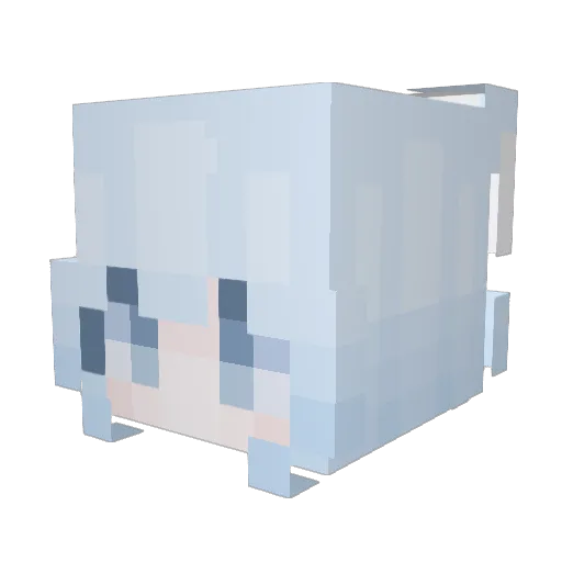 qways Minecraft avatar head, 3D render