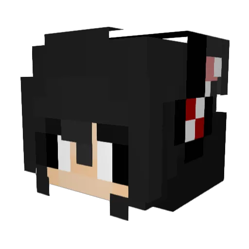 qwe00000 Minecraft avatar head, 3D render