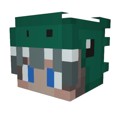 qwe12333 Minecraft avatar head, 3D render