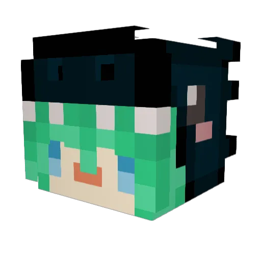 qwe478 Minecraft avatar head, 3D render