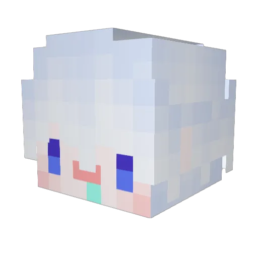 qwe70638 Minecraft avatar head, 3D render
