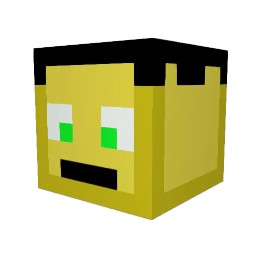 qwe8051 Minecraft avatar head, 3D render