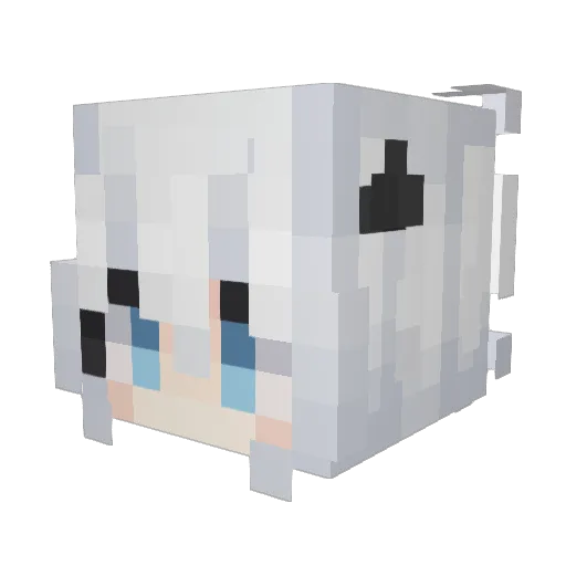 qweasdrfv Minecraft avatar head, 3D render