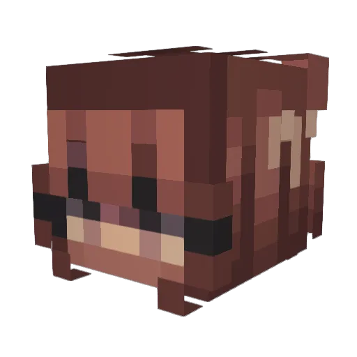 qweea Minecraft avatar head, 3D render