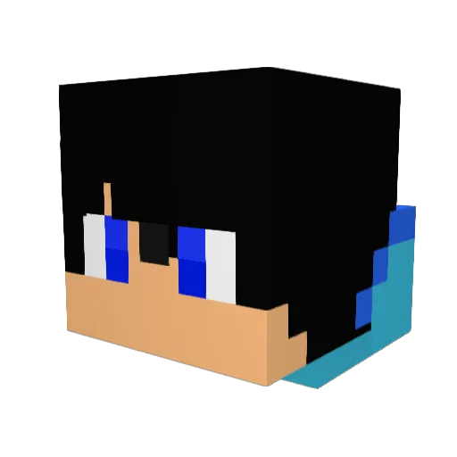 qwefhkg Minecraft avatar head, 3D render