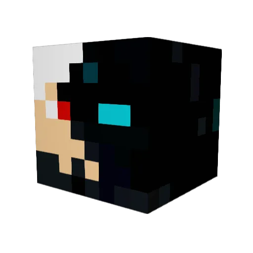 qweond Minecraft avatar head, 3D render