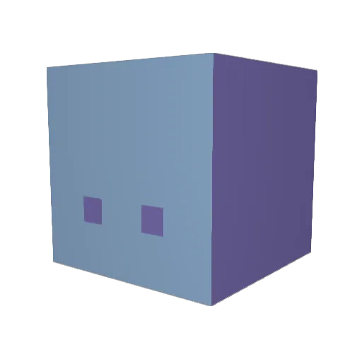 qwer3 Minecraft avatar head, 3D render