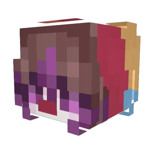 qweraven Minecraft avatar head, 3D render