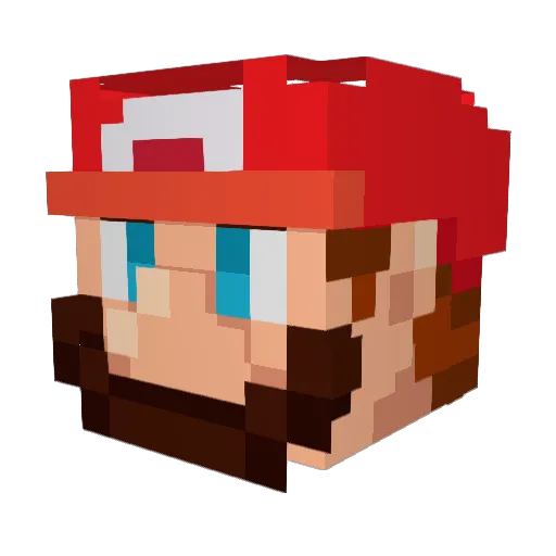 qwerer_ Minecraft avatar head, 3D render