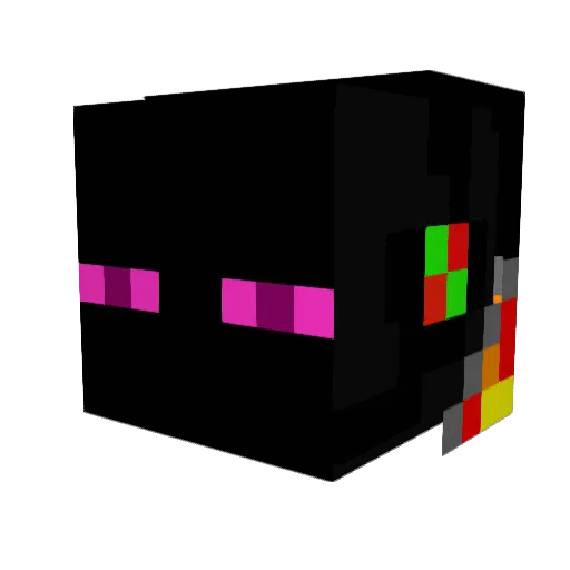 qwerkled Minecraft avatar head, 3D render